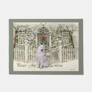 Samoyed Christmas Doormat