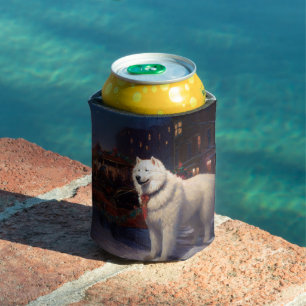 Samoyed Christmas Festive Season Can Cooler