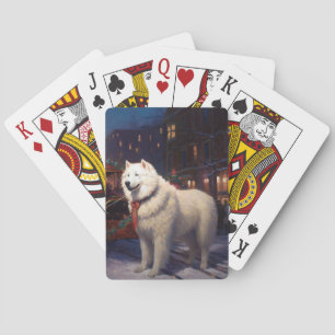 Samoyed Christmas Festive Season Playing Cards
