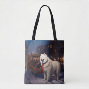 Samoyed Christmas Festive Season  Tote Bag
