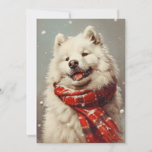 Samoyed Christmas  Holiday Card