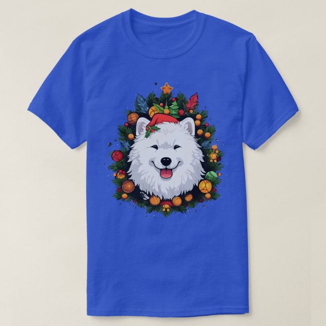 Samoyed Christmas T-Shirt (Design Front)