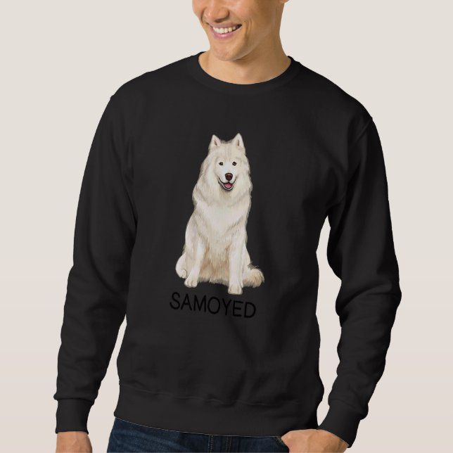 Samoyed Crazy Dog Sweatshirt (Front)