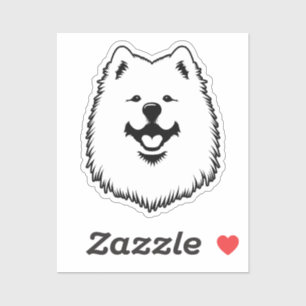 Samoyed Cute Adorable Face Sticker - Smiling Sammy