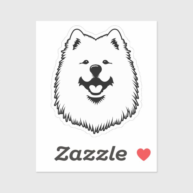 Samoyed Cute Adorable Face Sticker - Smiling Sammy (Sheet)