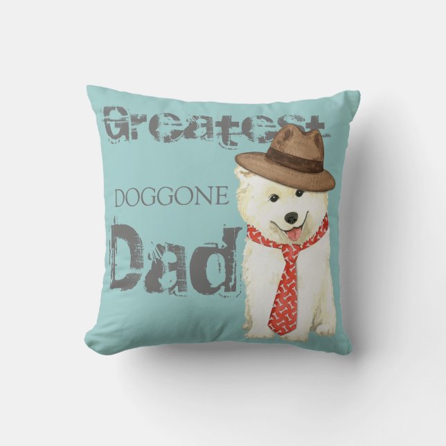 Samoyed Dad Cushion (Front)