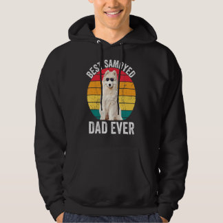 Samoyed Dad Daddy Vintage Funny Samoyed Dog Lover  Hoodie