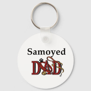 Samoyed Dad Gifts Key Ring