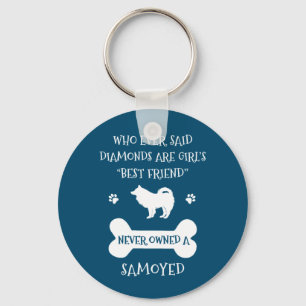 Samoyed Dog Best Friend Key Ring