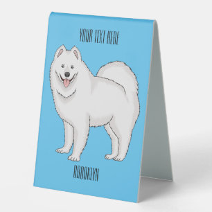Samoyed dog cartoon illustration