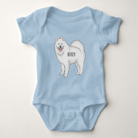 Samoyed dog cartoon illustration