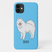 Samoyed dog cartoon illustration