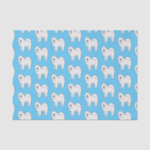 Samoyed dog cartoon illustration  tissue paper