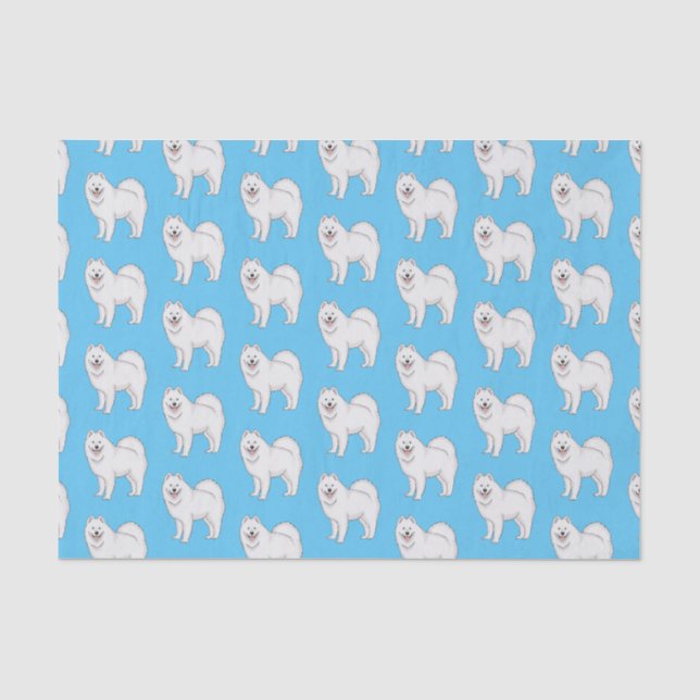 Samoyed dog cartoon illustration  tissue paper (Front)