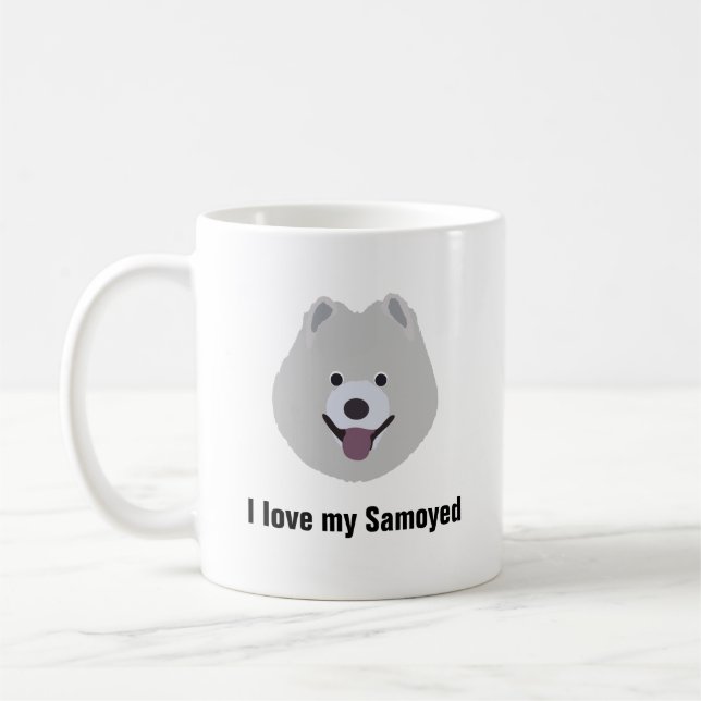Samoyed Dog Coffee Mug - I love my Samoyed Dog Mug (Left)