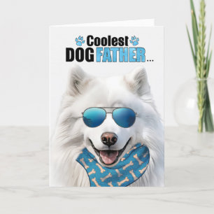 Samoyed Dog Coolest Dad Father's Day Holiday Card
