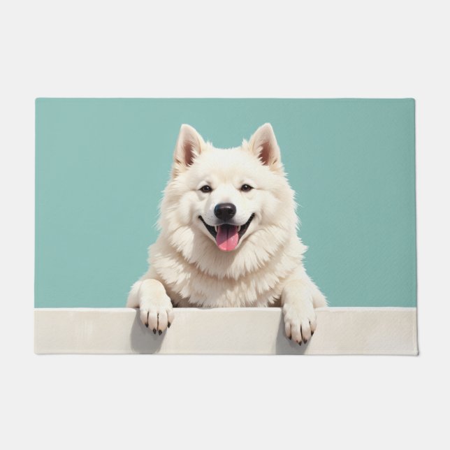 Samoyed Dog Doormat Art (Front)