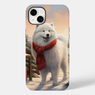 Samoyed Dog in Snow Christmas Case-Mate iPhone 14 Plus Case