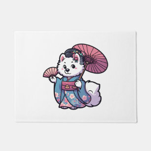 Samoyed Dog Kimono Doormat