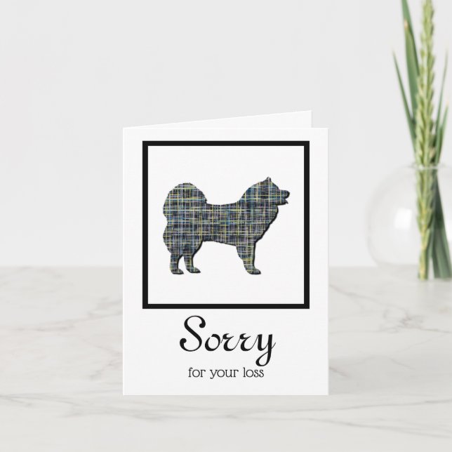 Samoyed Dog Pet Sympathy Card (Front)