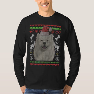 Samoyed Dog Santa Claus Ugly Christmas Pattern X M T-Shirt