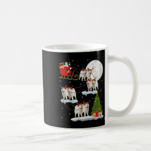 Samoyed Dog Santa Sleigh Flying Funny Magical Chri Coffee Mug