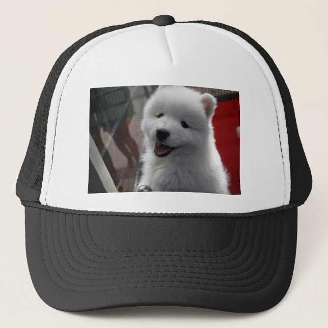 Samoyed Dog Trucker Hat (Front)