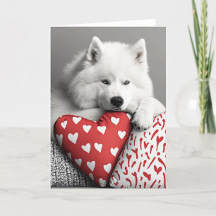 Samoyed Dog Valentine Card