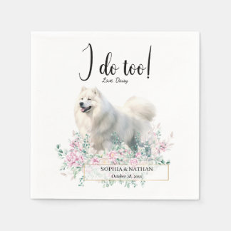 Samoyed Dog Wedding Cocktail Napkins