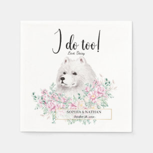 Samoyed Dog Wedding Cocktail Napkins