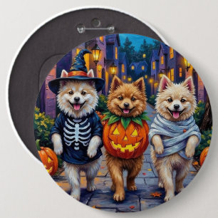 Samoyed Dogs Trick-or-Treating Halloween Costumes 6 Cm Round Badge