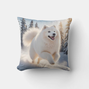 Samoyed Elegant Throw Pillow