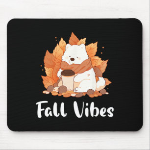 Samoyed Fall Vibes Funny Dog Pumpkin Spice Latte Mouse Mat