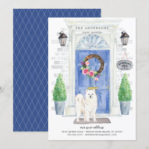 Samoyed Front Door Moving Announcement