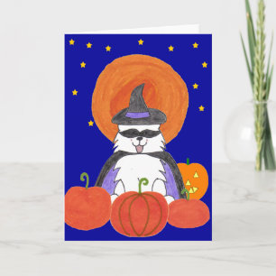 Samoyed Halloween Moon Card
