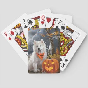 Samoyed Halloween Spooky Playing Cards
