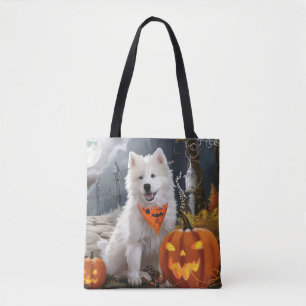 Samoyed Halloween Spooky Tote Bag