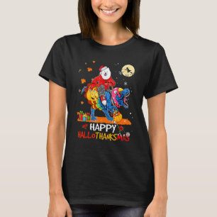 Samoyed Happy Hallothanksmas Halloween Thanksgivin T-Shirt