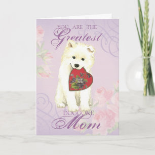 Samoyed Heart Mum Card