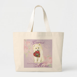 Samoyed Heart Mum Large Tote Bag