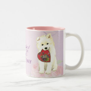 Samoyed Heart Mum Two-Tone Coffee Mug