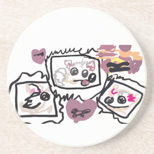 Samoyed Hearts Coaster