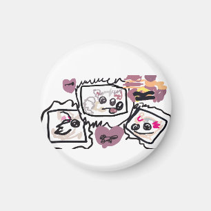 Samoyed Hearts Magnet