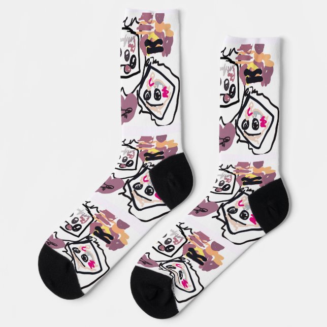 Samoyed Hearts  Socks (Left)