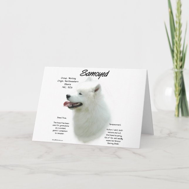 Samoyed History Design Card (Front)