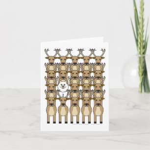 Samoyed in the Reindeer Holiday Card