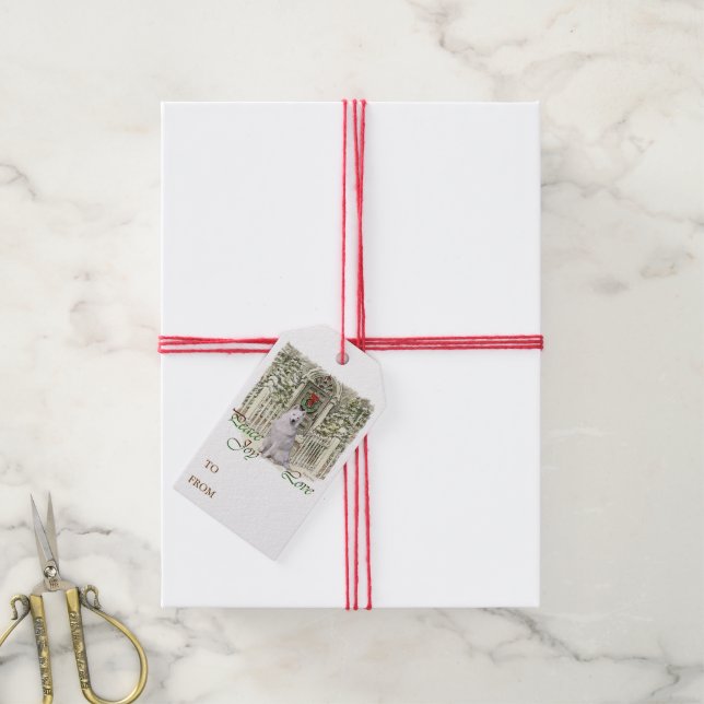 Samoyed Lovers Christmas Gift Tags (With Twine)