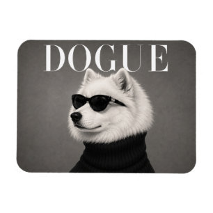 Samoyed Luxury Fashion Dog Portrait Flexi Magnet