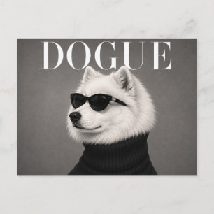 Samoyed Luxury Fashion Editorial Postcard