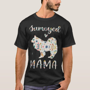 Samoyed Mama Floral Dog Mum Love T-Shirt